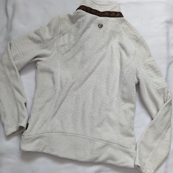 Women's Cream and Brown Jacket - Picture 6 of 9